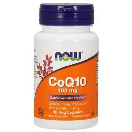 NOWFOODS COQ10 100MG 30VCAPS WITH HAWTHORN BERRY