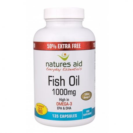 NATURES AID Fish Oil 1000mg 180mg EPA/ 120mg DHA - 120softgels