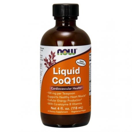 NOW CoQ10 100mg Liquid Orange Flavor - 4oz. (119ml)