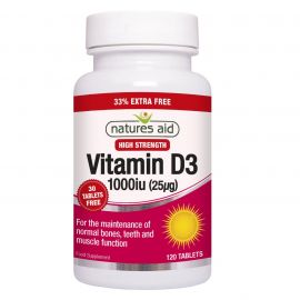 NATURES AID Vitamin D3 1000iu - 120 tabs