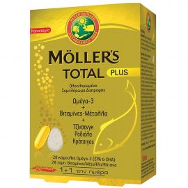 Nature's Plus Moller's Total Plus 28 tablets-28 caps omega-3-multivitamins