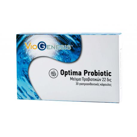 VIOGENESIS Optima Probiotic 22 billion 30 enteric coated caps