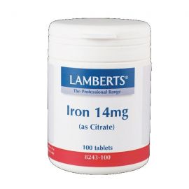 LAMBERTS IRON 14mg (as Citrate) 100 tabs