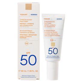 Korres Yoghurt Tinted Sunscreen Face Cream Spf50 for Sensitive Skin 40ml