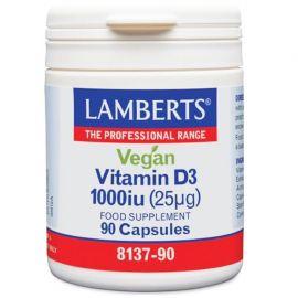 Lamberts Vegan Vitamin D3 1000iu (25mg) 90 capsules