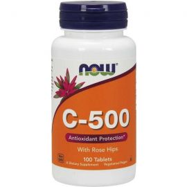 Nowfoods C-500 WITH ROSE HIPS 100 TABS Βιταμίνη C