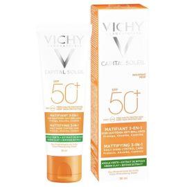 Vichy Capital Soleil Matifiant 3 in 1 SPF50+ Αντηλιακή Προσώπου Κατά της Λιπαρότητας, 50ml