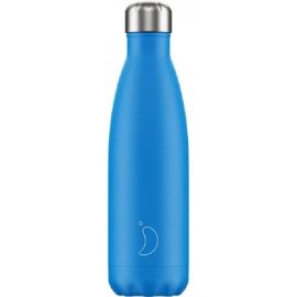Chilly`s NEON Blue Original Stainless Steel Μπουκάλι Θερμός 500ml