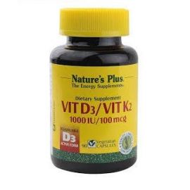 Nature's Plus Vitamin D3/Vitamin K2 90 Vcaps