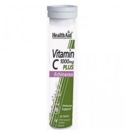 HEALTH AID Vitamin C 1000mg + ECHINACEA - ΛΕΜΟΝΙ 20 Αναβράζουσες