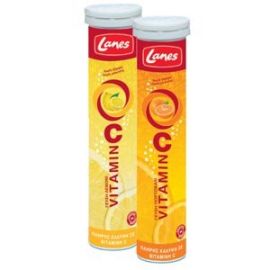 LANES Vitamin C (Λεμόνι) 20 αναβράζουσες ταμπλέτες